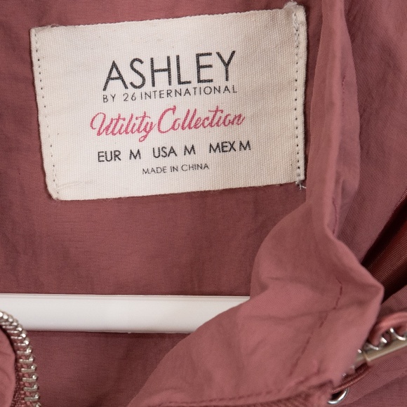 Ashley By 26 International Mauve Hooded Utility Jacket, Size M - Picture 8 of 12